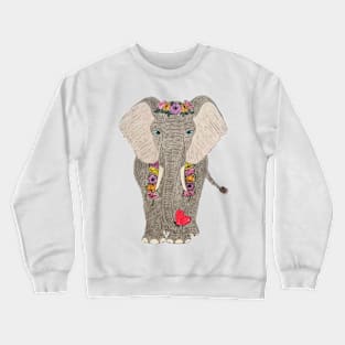 Elephant with Heart Crewneck Sweatshirt